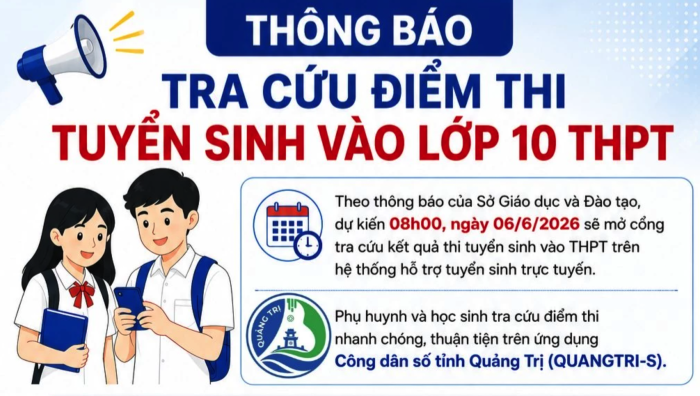 Ngày 6/6, mở cổng tra cứu điểm thi tuyển sinh lớp 10 THPT năm 2026