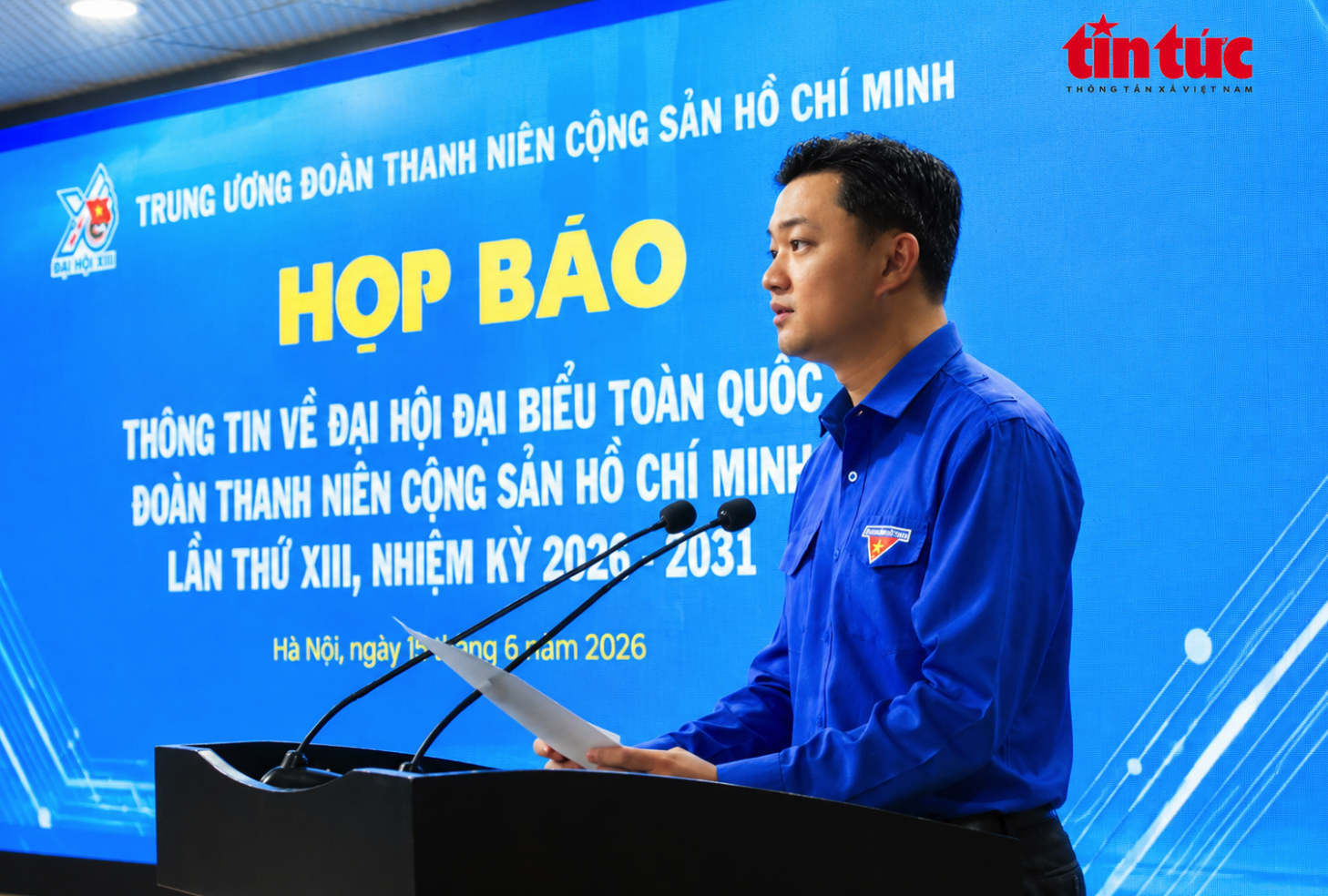 Đồng chí Nguyễn Minh Triết, Ủy viên Dự khuyết Trung ương Đảng, Bí thư thường trực Trung ương Đoàn TNCS Hồ Chí Minh thông tin về Đại hội.
