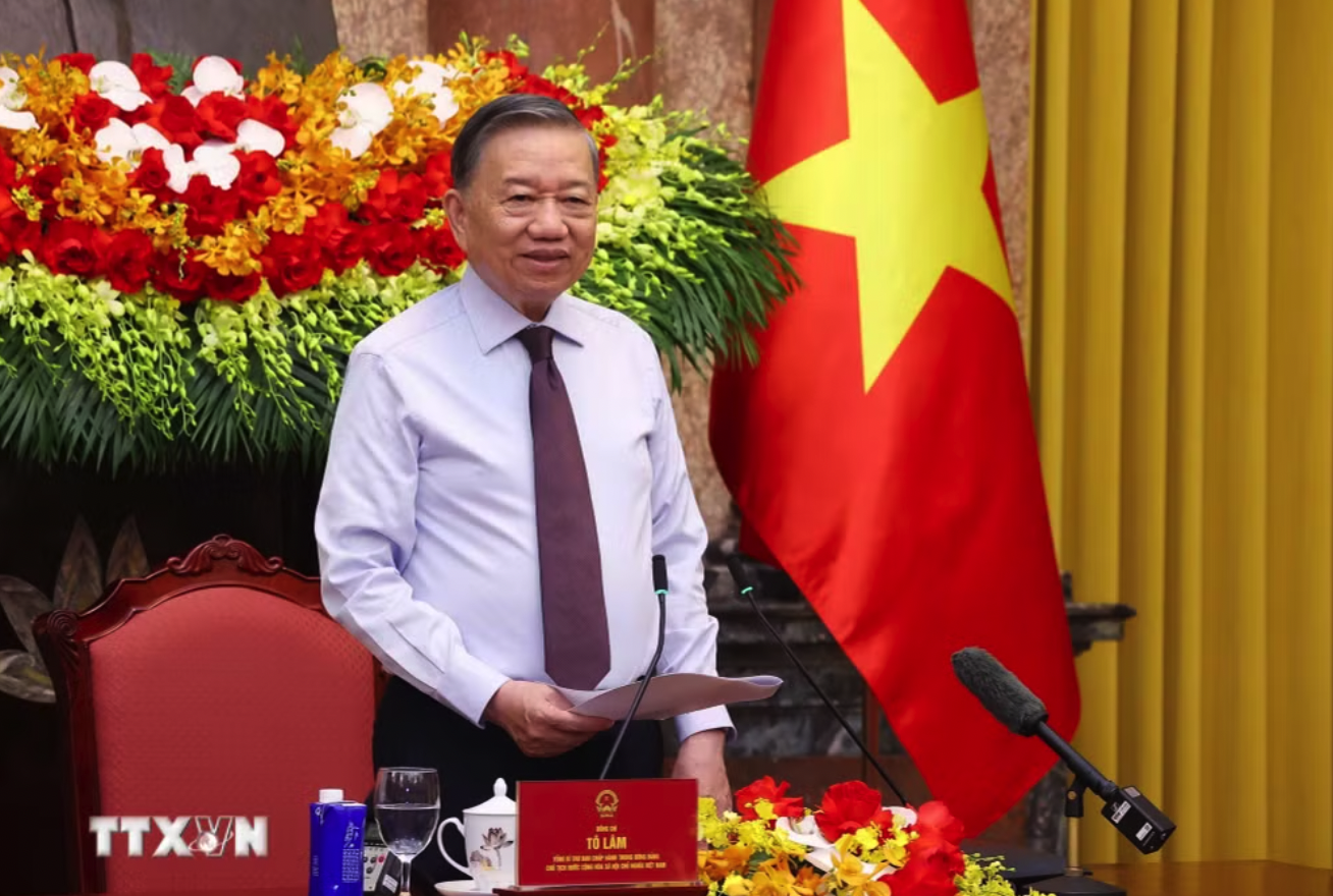 Tổng Bí thư, Chủ tịch nước Tô Lâm phát biểu chỉ đạo. (Ảnh: Văn Điệp/TTXVN)