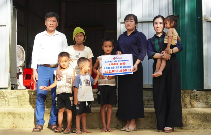 Trao hơn 142 triệu đồng hỗ trợ 4 trẻ mồ côi tại xã Kim Phú