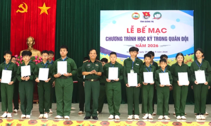 Bế mạc chương trình 'Học kỳ trong quân đội' năm 2026