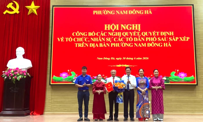 Phường Nam Đông Hà: Công bố nghị quyết, quyết định về tổ chức bộ máy và nhân sự tổ dân phố