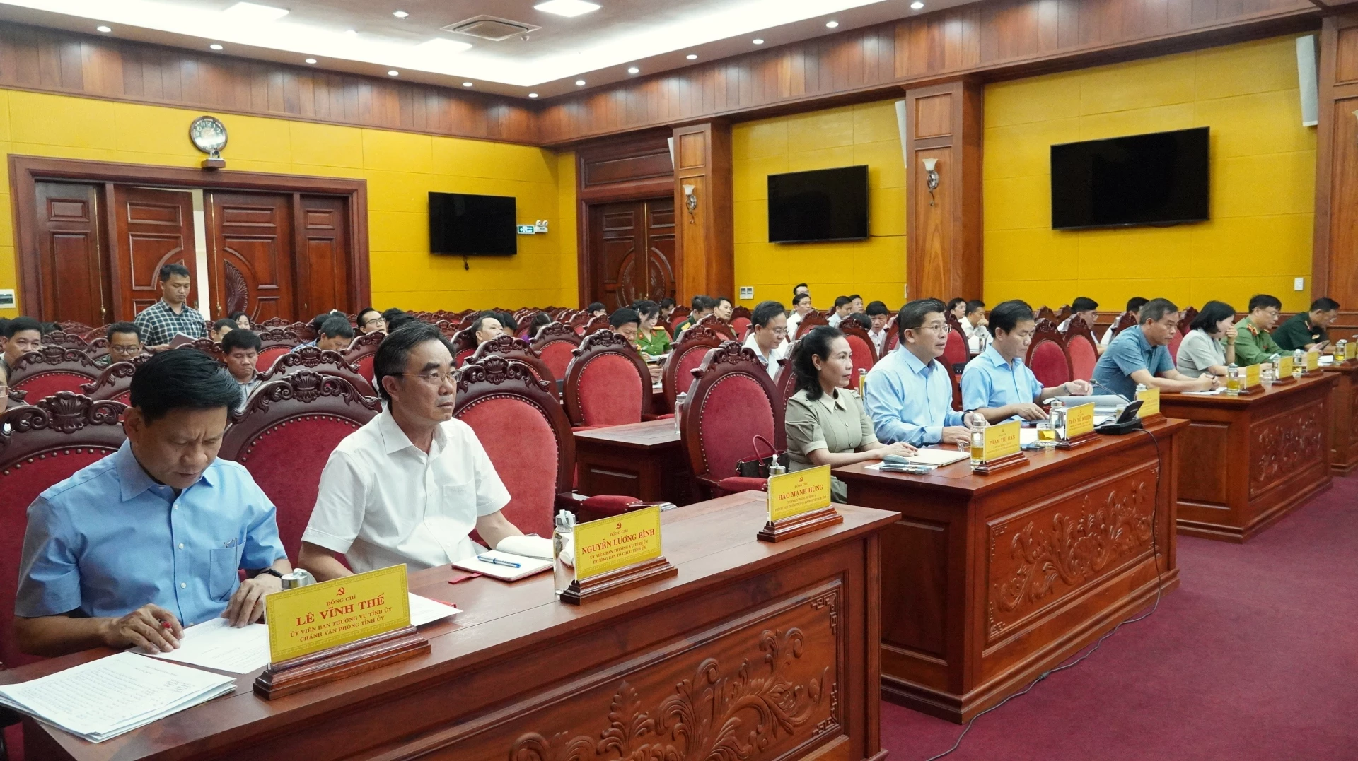 Đại biểu tham dự tại điểm cầu tỉnh Quảng Trị - Ảnh: Q.V
