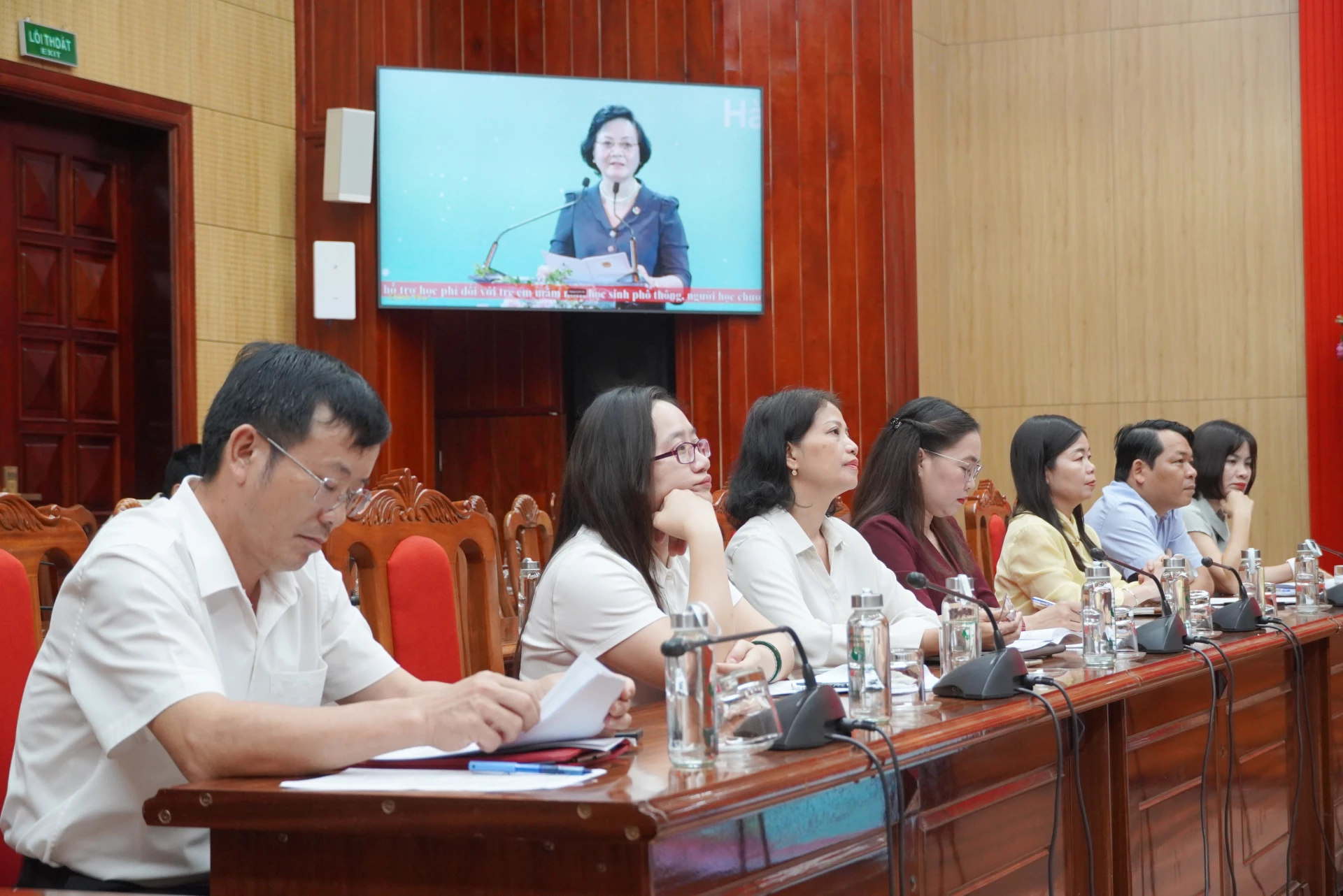 Đại biểu dự hội nghị tại điểm cầu Quảng Trị - Ảnh: HL