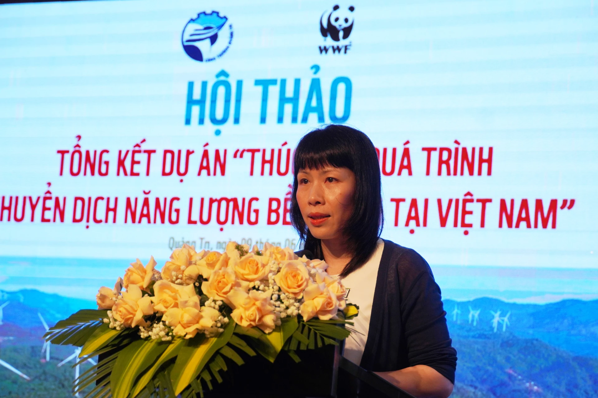 Đại diện WWF - Việt Nam phát biểu tổng kết Dự án - Ảnh: X.P

