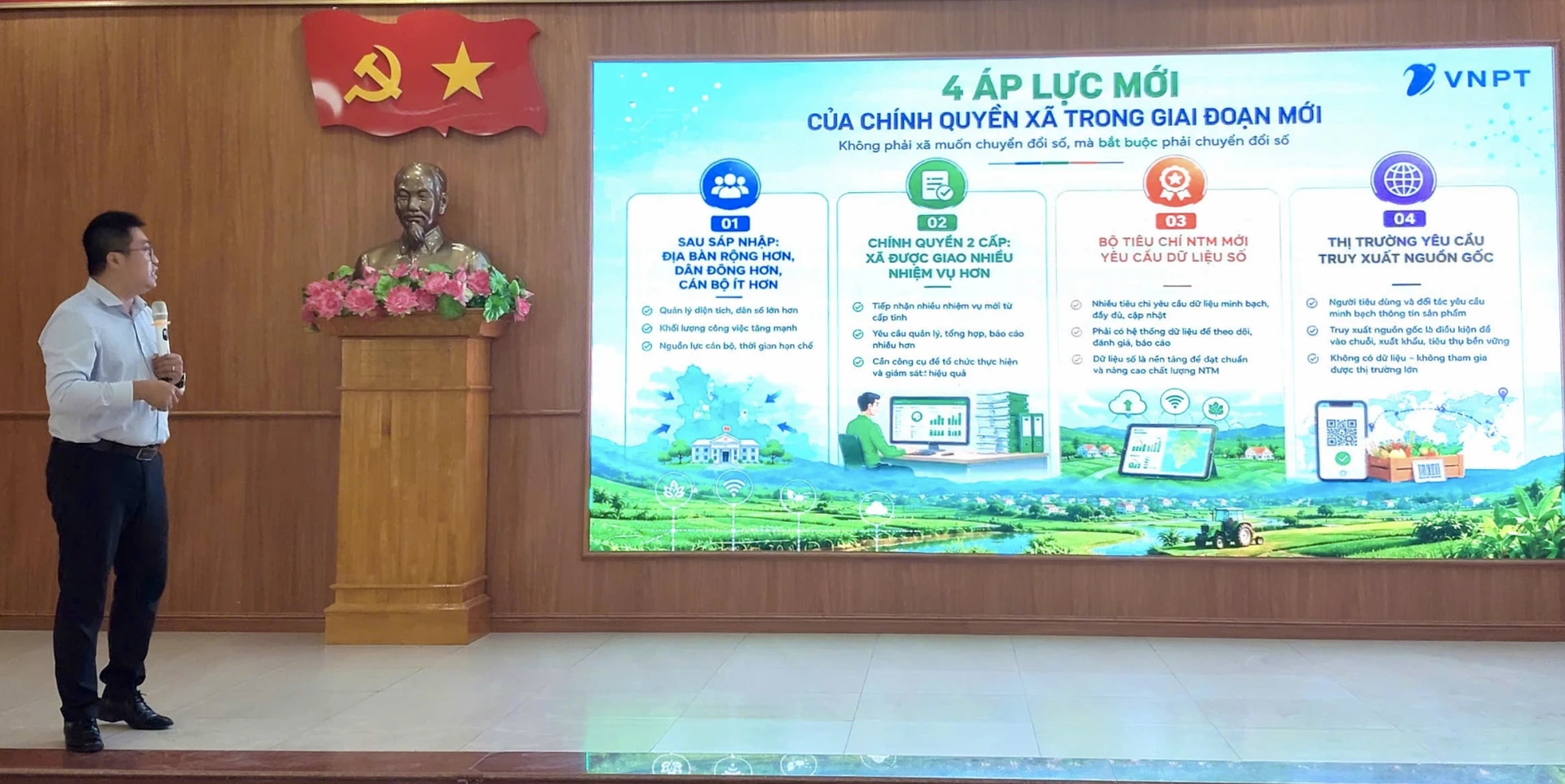 Chuyên gia giới thiệu các giải pháp chuyển đổi số ngành nông nghiệp - Ảnh: H.N