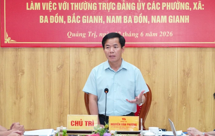 Đồng chí Bí thư Tỉnh ủy làm việc với Thường trực Đảng ủy các địa phương