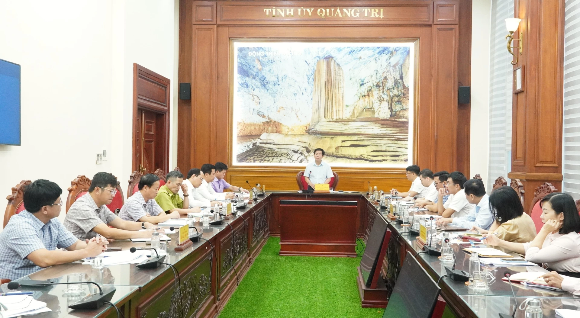 Đồng chí Nguyễn Văn Phương, Bí thư Tỉnh ủy kết luận buổi làm việc - Ảnh : Q.V