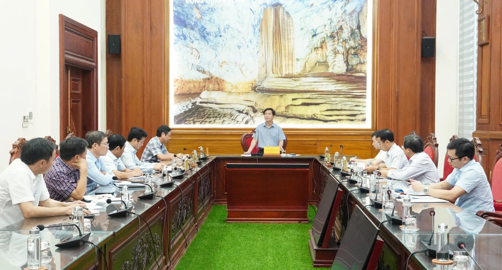 Đồng chí Nguyễn Văn Phương, Bí thư Tỉnh ủy kết luận buổi làm việc - Ảnh: Q.V