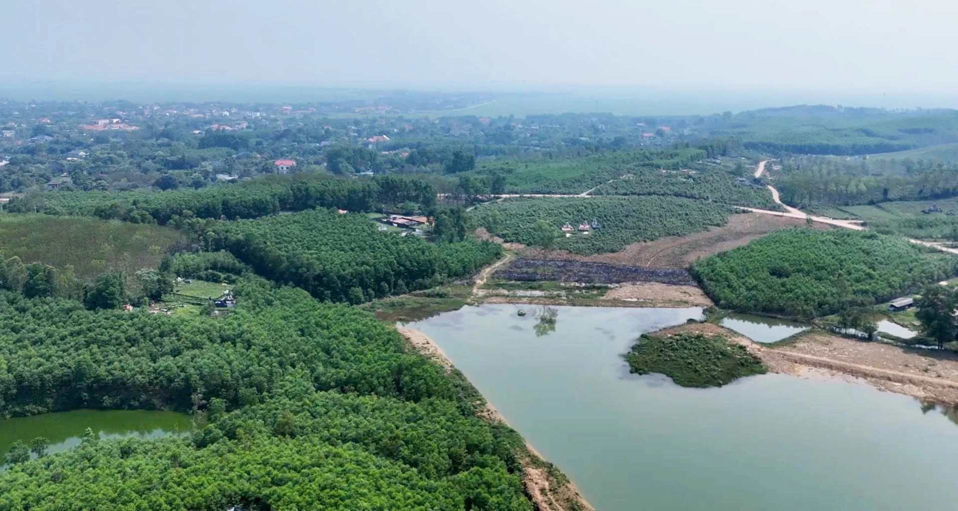 Xã Lệ Ninh có diện tích rừng lớn, nguy cơ xảy ra cháy rừng vào mùa nắng nóng cao - Ảnh: L.Lan