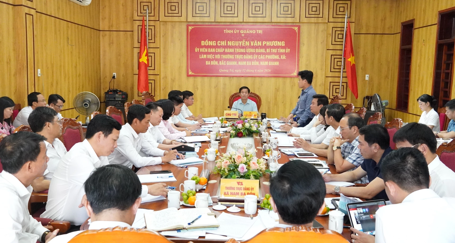 Quang cảnh buổi làm việc - Ảnh: Q.V