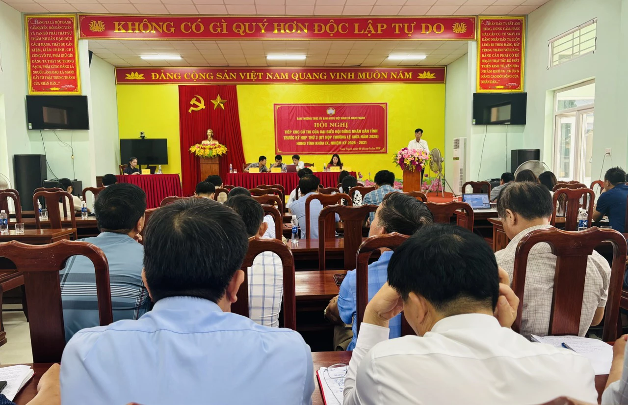 Quang cảnh buổi tiếp xúc cử tri - Ảnh: K.H