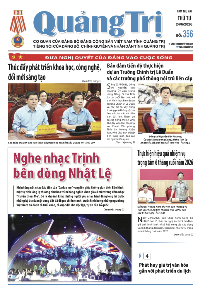 Báo Quảng Trị số 356 - Ngày 24/6/2026