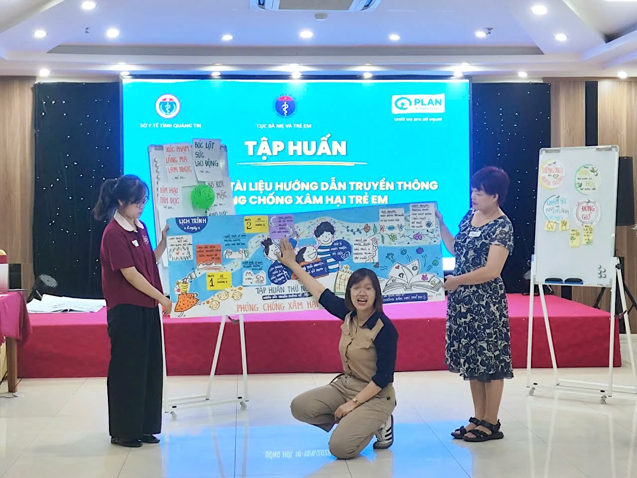 Một số hoạt động Thực hành tại lớp tập huấn - Ảnh: Q.N.