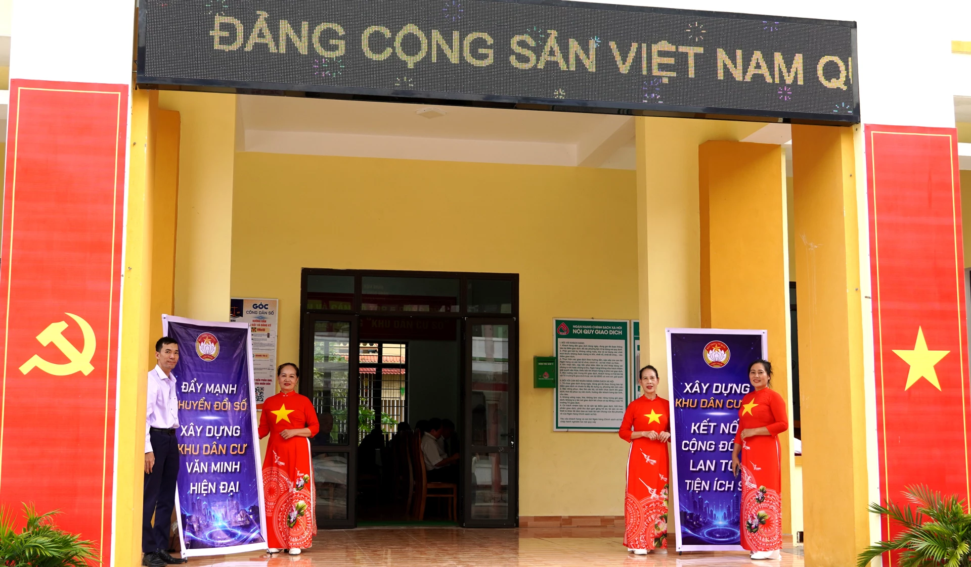 Tổ dân phố 5 Đồng Phú xây dựng mô hình điểm “Khu dân cư số” - Ảnh: H.Tr.