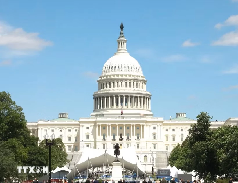 Tòa nhà Quốc hội Mỹ ở thủ đô Washington D.C. (Ảnh: Đoàn Hùng/TTXVN)
