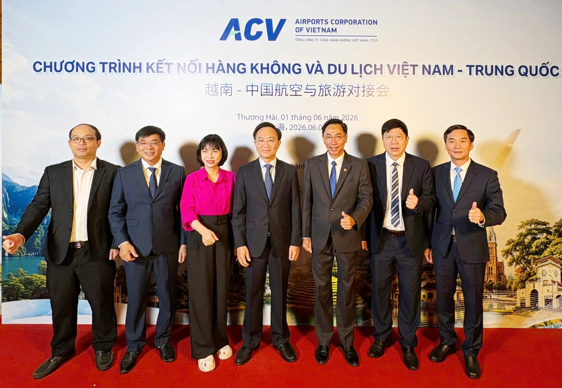 Đoàn công tác tỉnh Quảng Trị tham dự chương trìnhkết nối hàng không và du lịch Việt Nam-Trung Quốc-Ảnh: BTC


