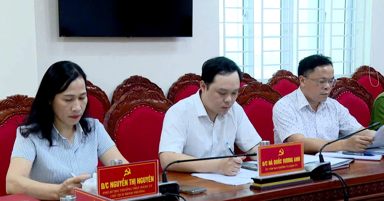 Đại biểu tập trung nghiên cứu, thảo luận về phương án sắp xếp tổ dân phố trên địa bàn - Ảnh: P.V.