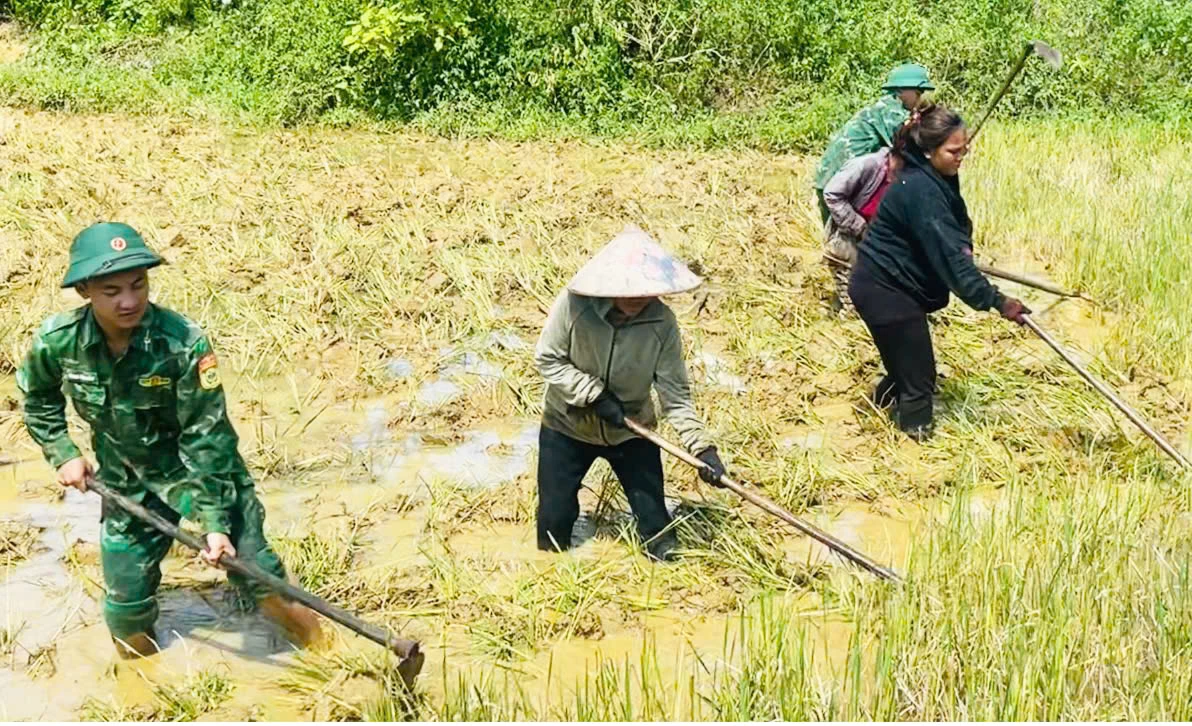 Người dân xã Kim Phú tích cực chuẩn bị cho mùa vụ mới - Ảnh: X.P