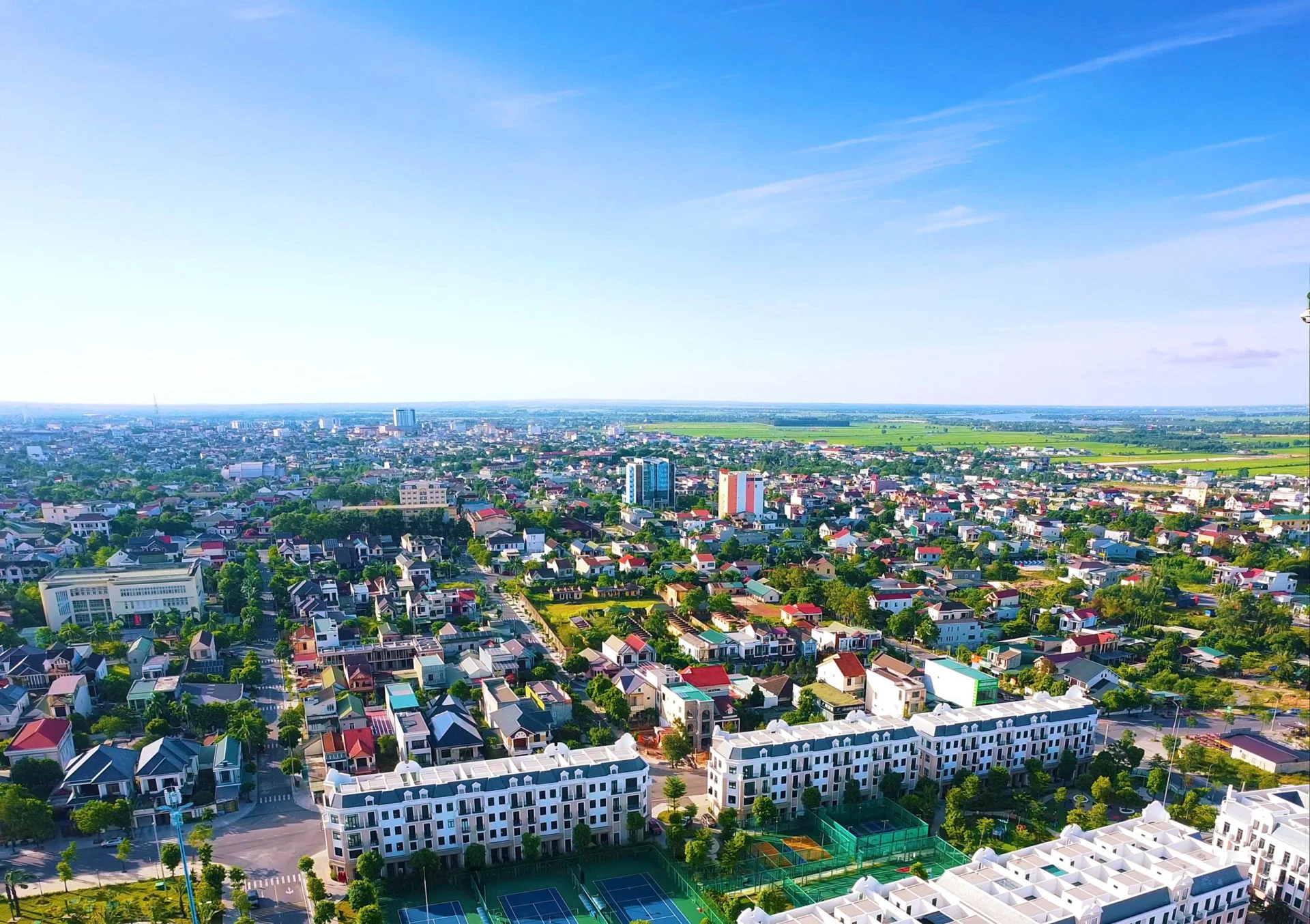 Một góc phường Nam Đông Hà nhìn từ trên cao - Ảnh: M.N