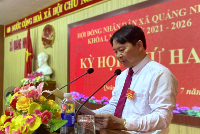Kỳ họp thứ 2 HĐND xã Quảng Ninh: Thông qua 7 nghị quyết quan trọng
