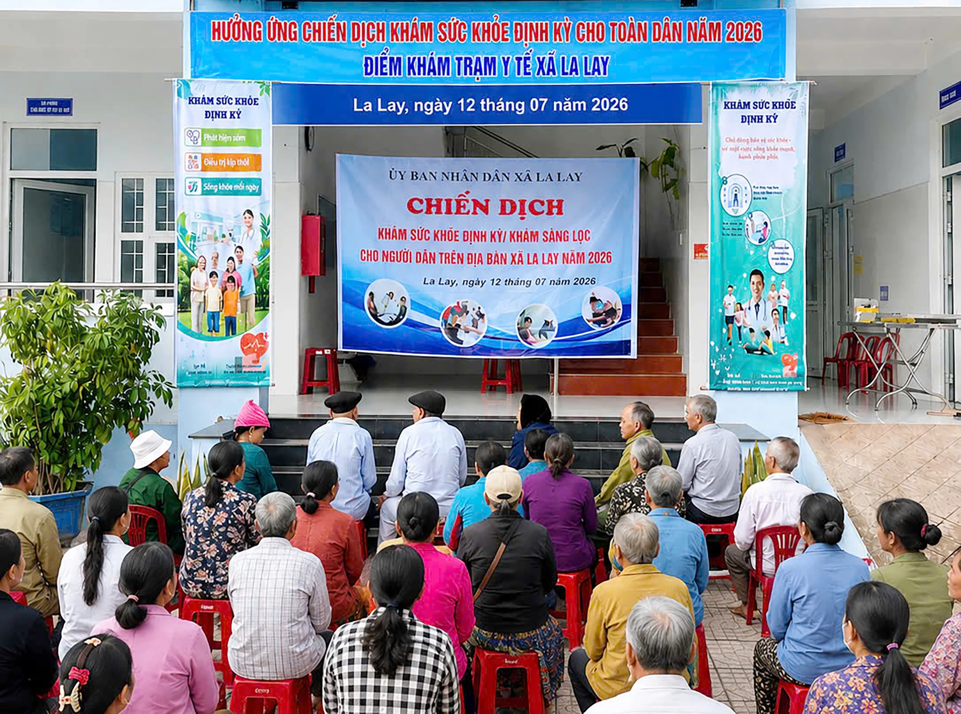 Chiến dịch được triển khai tại Trạm Y tế xã la Lay - Ảnh: SYT