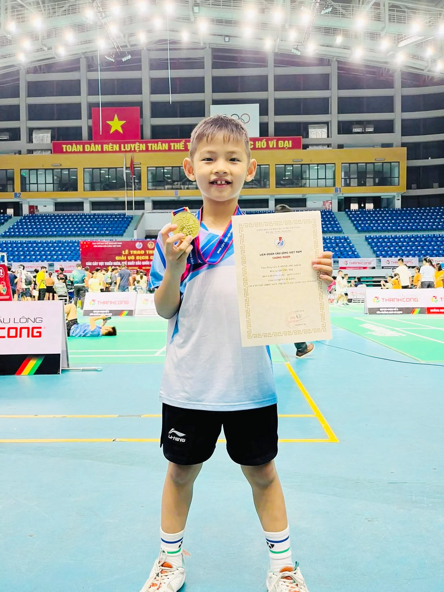 Quang Khải giành huy chương vàng duy nhất cho đoàn Quảng Trị tại 2 giải đấu vừa qua - Ảnh: NVCC