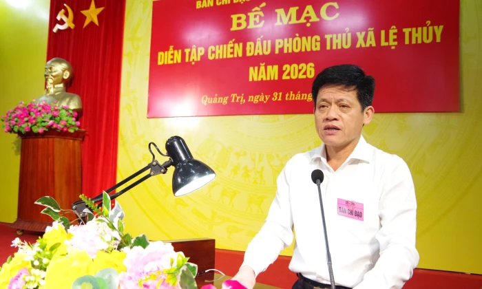 Diễn tập điểm chiến đấu phòng thủ xã thành công tốt đẹp
