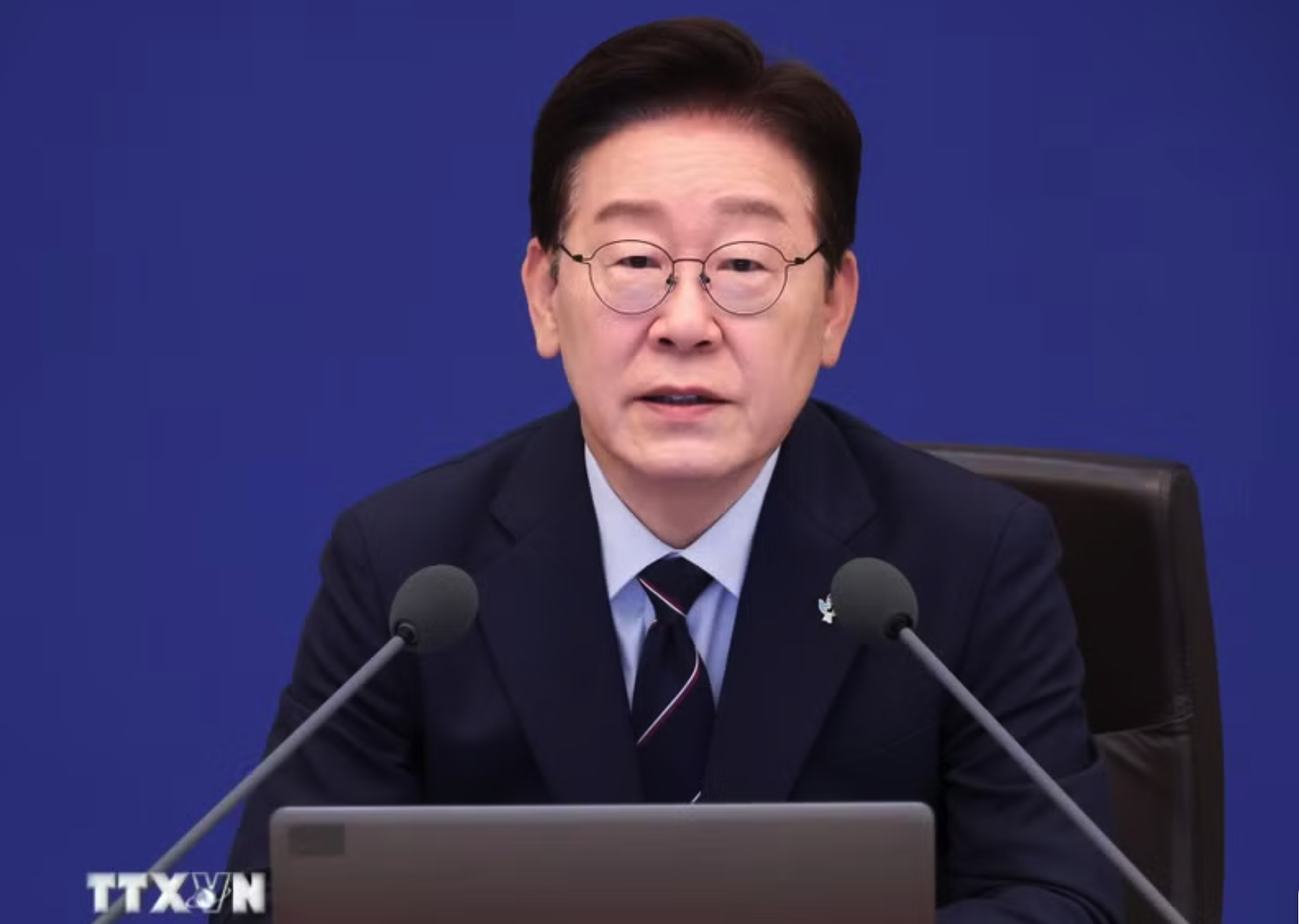 Tổng thống Hàn Quốc Lee Jae Myung phát biểu tại thủ đô Seoul. (Ảnh: Yonhap/TTXVN)