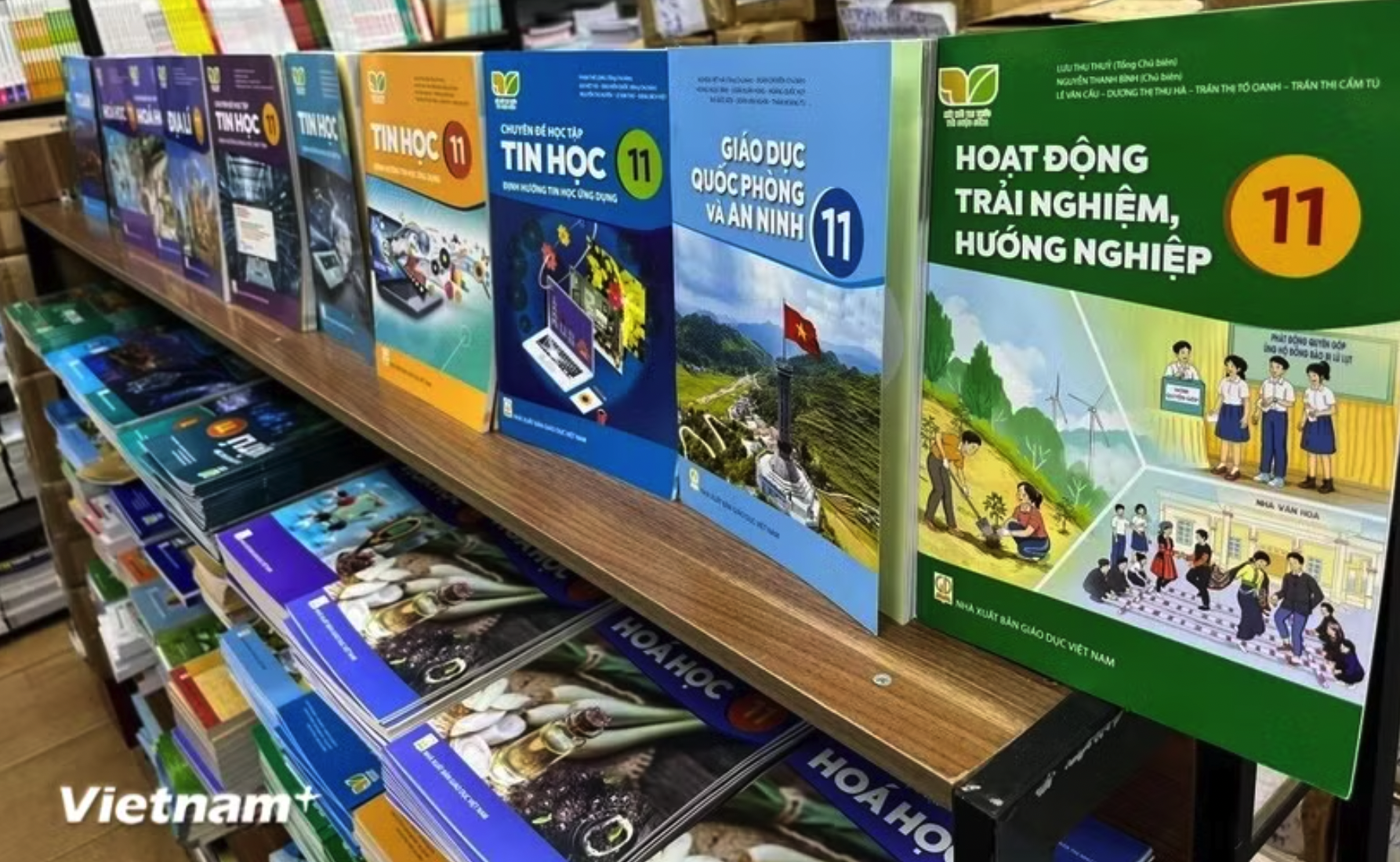 Học sinh toàn quốc được miễn phí sách giáo khoa từ năm học 2029-2030. (Ảnh: Vietnam+)