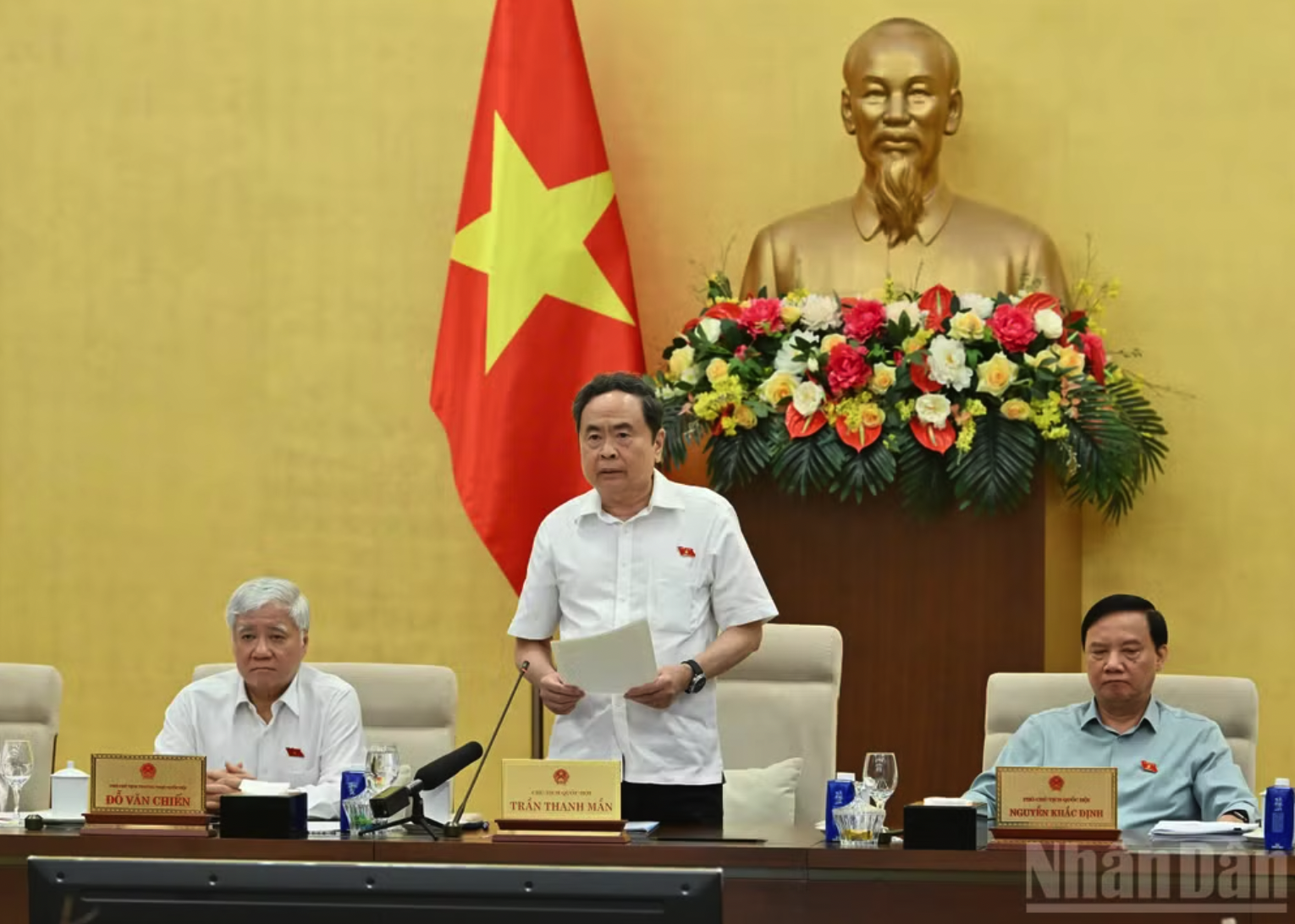Chủ tịch Quốc hội cho biết, đến thời điểm hiện tại, 28/33 nội dung kỳ họp không thường lệ thứ nhất đã được Ủy ban Thường vụ Quốc hội cho ý kiến, xem xét kỹ lưỡng. (Ảnh: THỦY NGUYÊN)
