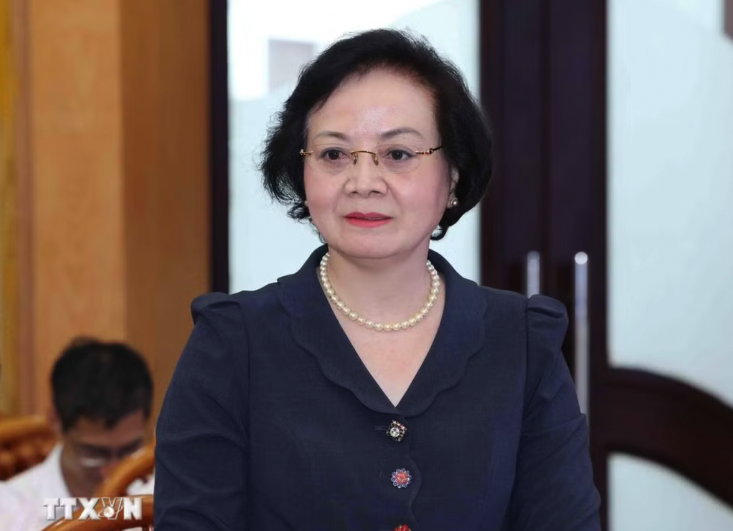 Đồng chí Phạm Thị Thanh Trà, Bí thư Trung ương Đảng, Phó Thủ tướng Chính phủ phát biểu tại buổi làm việc. (Ảnh: Phương Hoa/TTXVN)