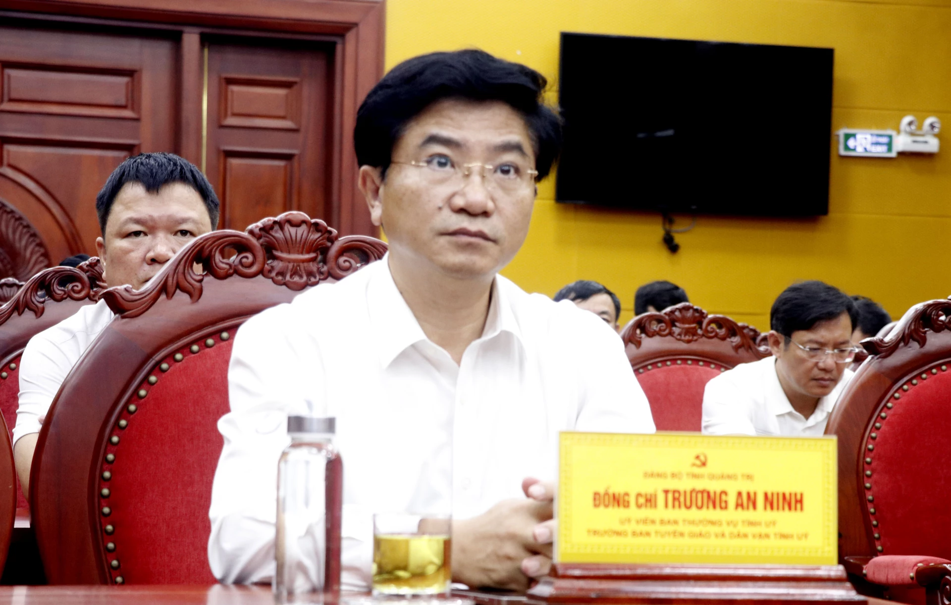 ồng chí Trương An Ninh, Ủy viên Ban Thường vụ Tỉnh ủy, Trưởng Ban Tuyên giáo và Dân vận Tỉnh ủy