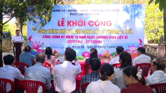 Phường Đông Hà: Khởi công xây dựng Nhà bia ghi danh các anh hùng liệt sĩ