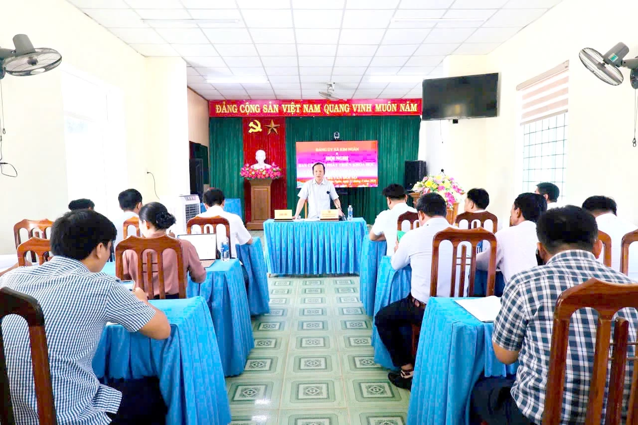 Đảng ủy xã Kim Ngân tổ chức hội nghị về ứng dụng khoa học công nghệ và chuyển đổi số trong năm 2026-Ảnh:V.M
