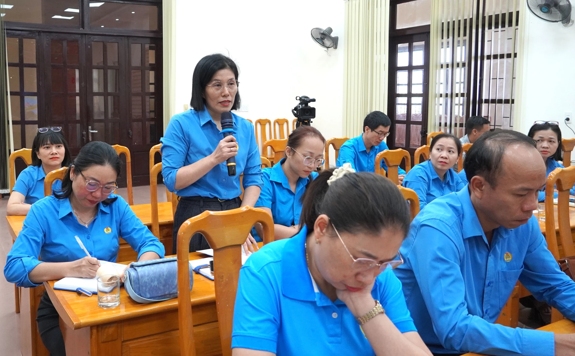 Đại diện Công đoàn xã, phường phát biểu ý kiến - Ảnh: H.Tr.