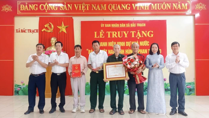 Bắc Trạch: Truy tặng danh hiệu vinh dự Nhà nước 'Bà mẹ Việt Nam anh hùng'