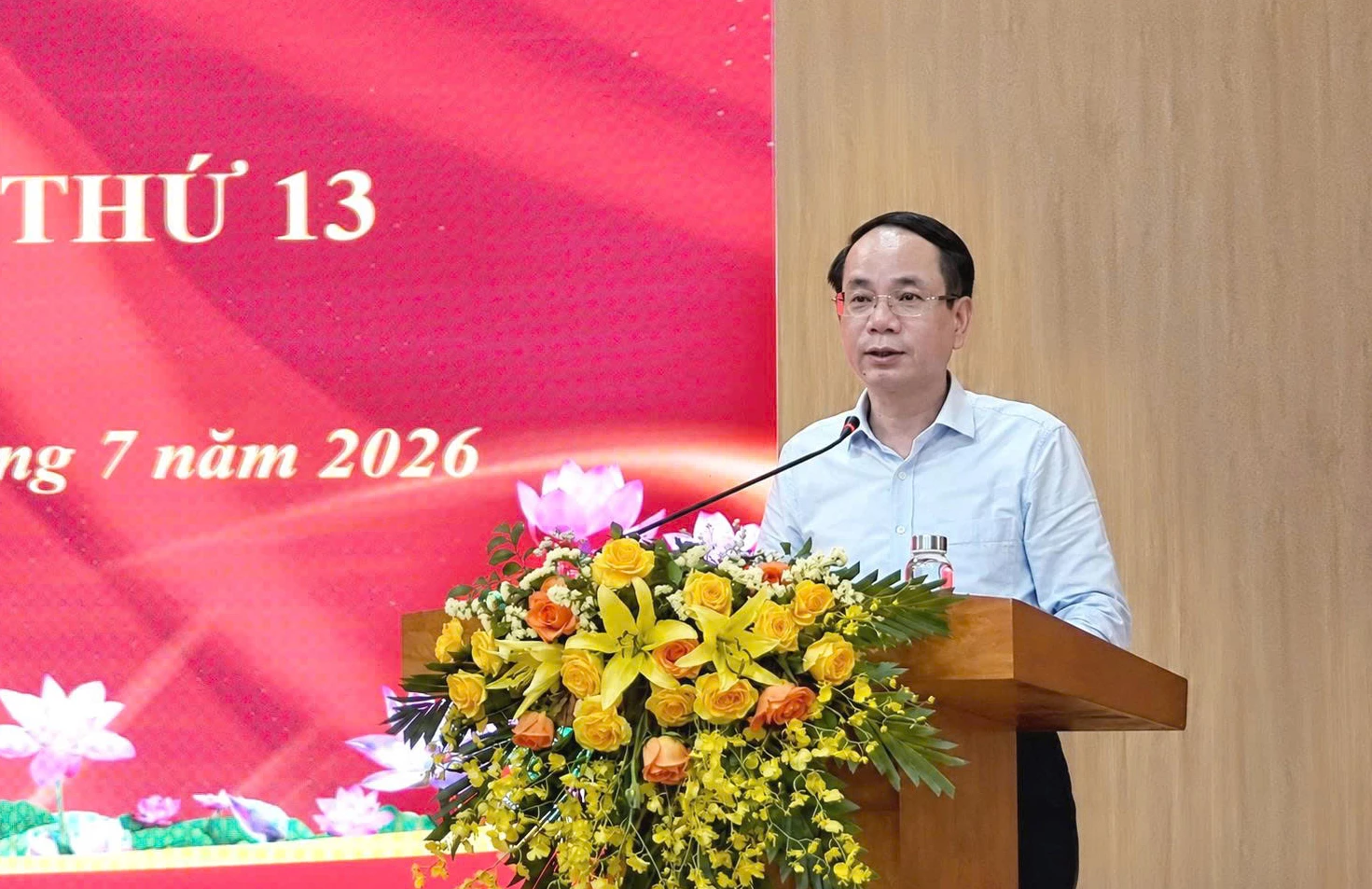 Đồng chí Bí thư Đảng ủy phường Đồng Hới Phan Mạnh Hùng phát biểu kết luận tại hội nghị - Ảnh: H.Tr.