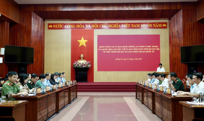 Đoàn khảo sát của Quốc hội làm việc với UBND tỉnh về thẩm tra dự án Luật Thỏa thuận quốc tế (thay thế)