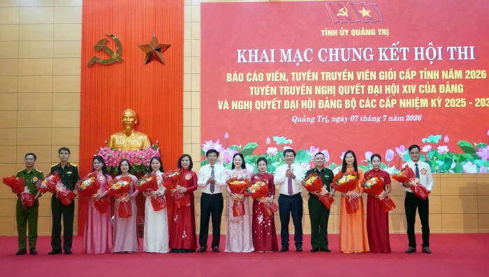 Khai mạc hội thi báo cáo viên, tuyên truyền viên giỏi tỉnh Quảng Trị năm 2026