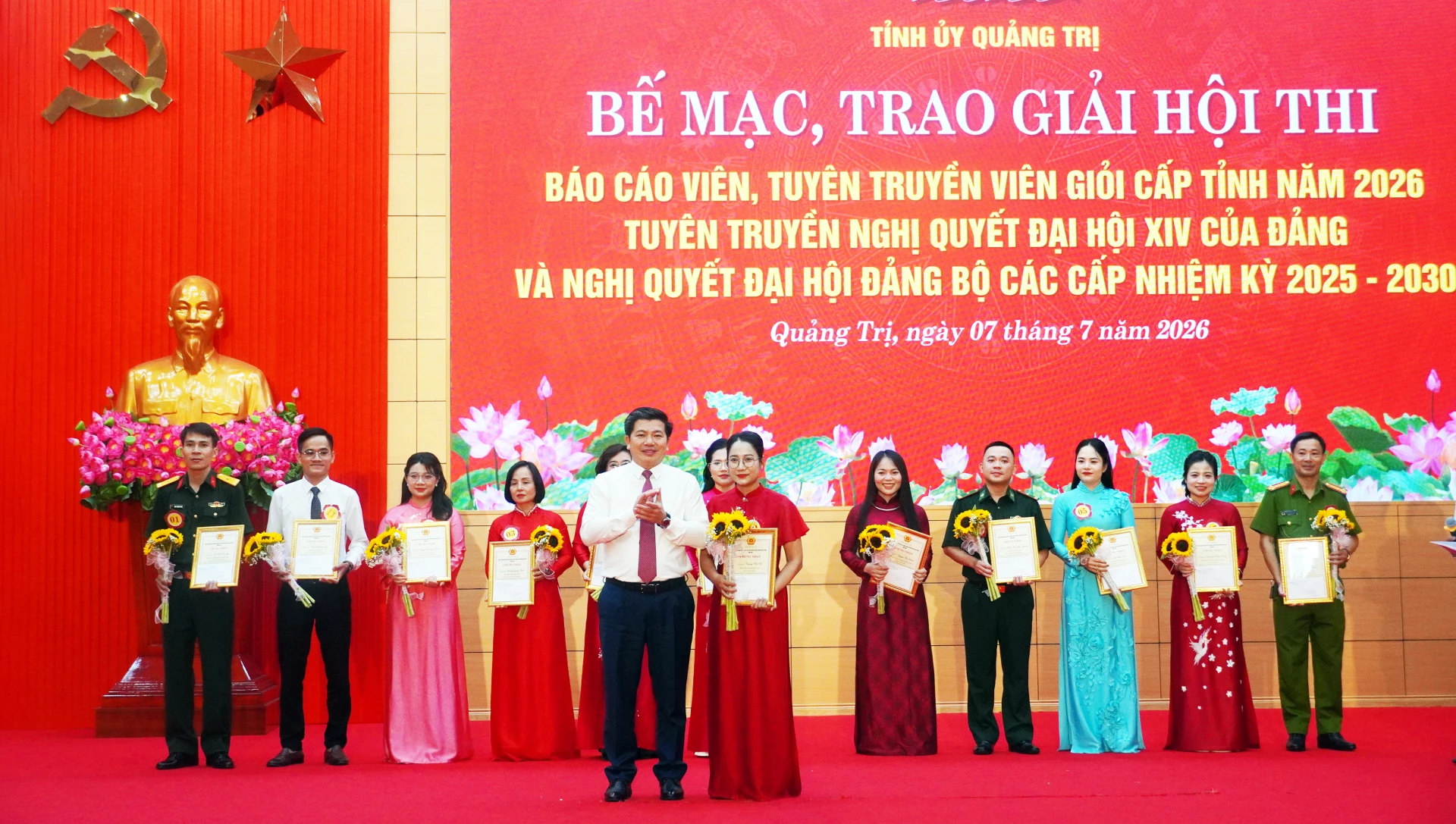 Trao giải hội thi báo cáo viên, tuyên truyền viên giỏi cấp tỉnh năm 2026