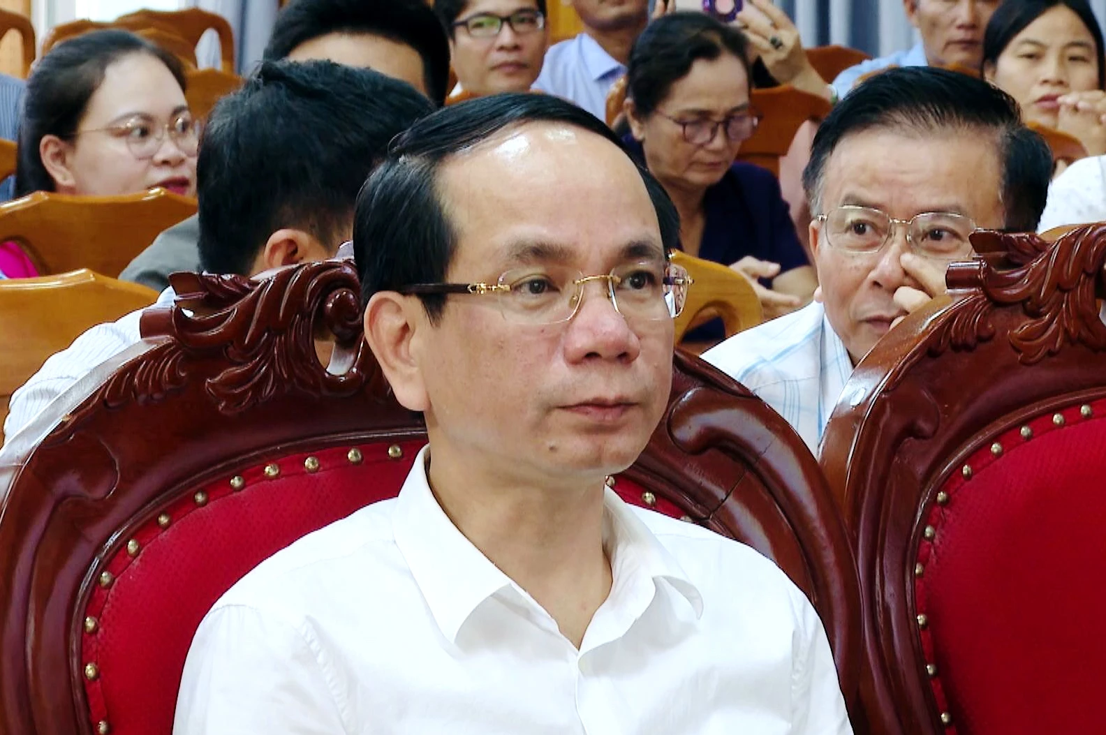 Đồng chí Phan Mạnh Hùng, Ủy viên Ban Thường vụ Tỉnh ủy, Bí thư Đảng ủy phường Đồng Hới  tham dự lễ - Ảnh: P.V