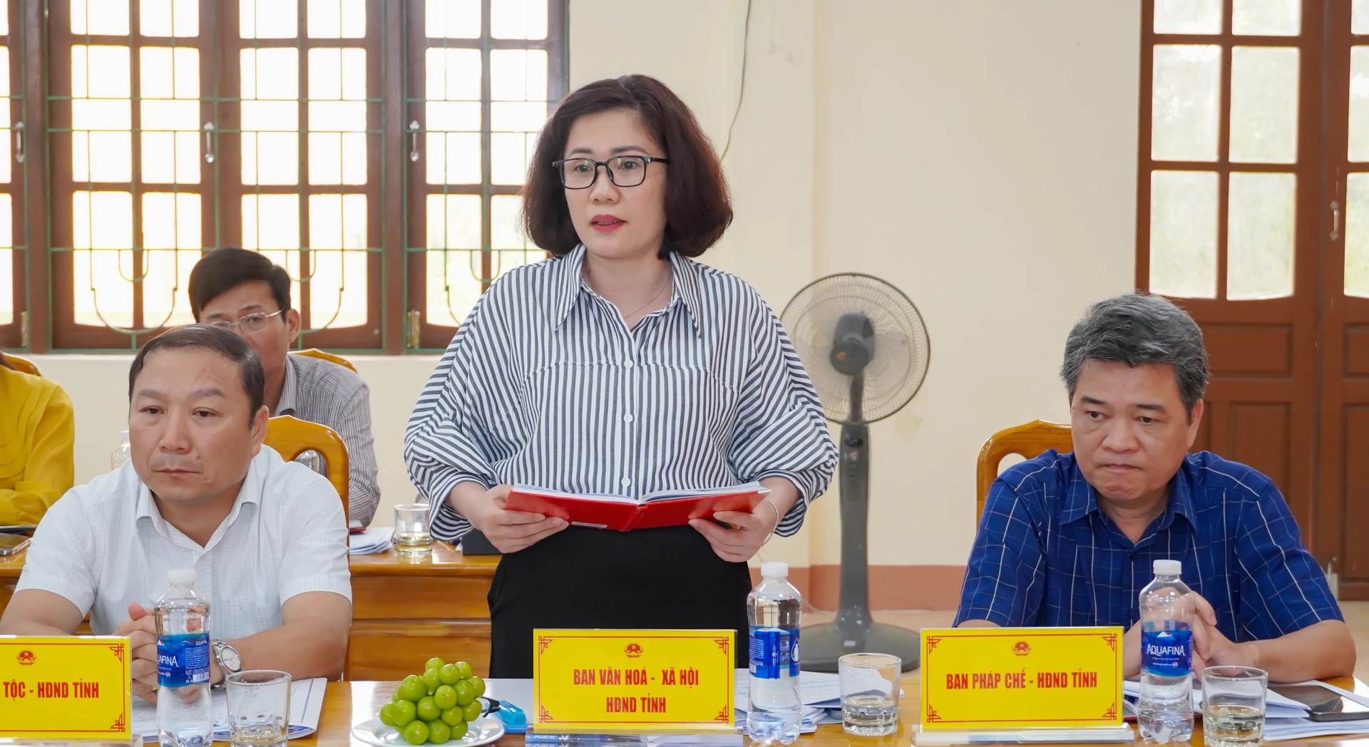 Đại diện lãnh đạo Ban Văn hoá-Xã hội, HĐND tỉnh phát biểu tại buổi làm việc - Ảnh: N.H