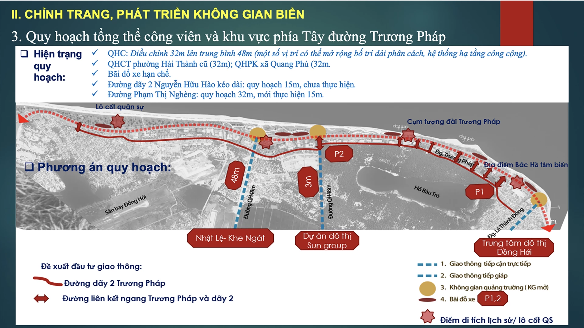 Phương án quy hoạch tổng thể công viên và khu vực phía Tây đường Trương Pháp - Ảnh: HL
