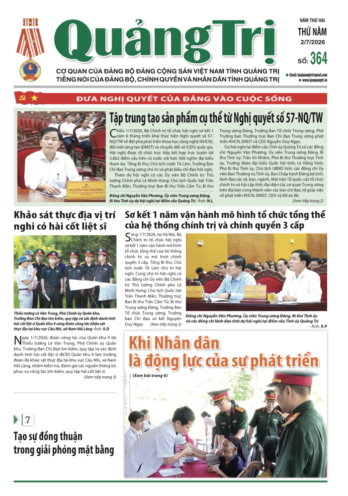 Báo Quảng Trị số 364 - Ngày 2/7/2026