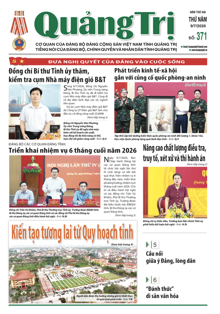 Báo Quảng Trị số 371 - Ngày 9/7/2026