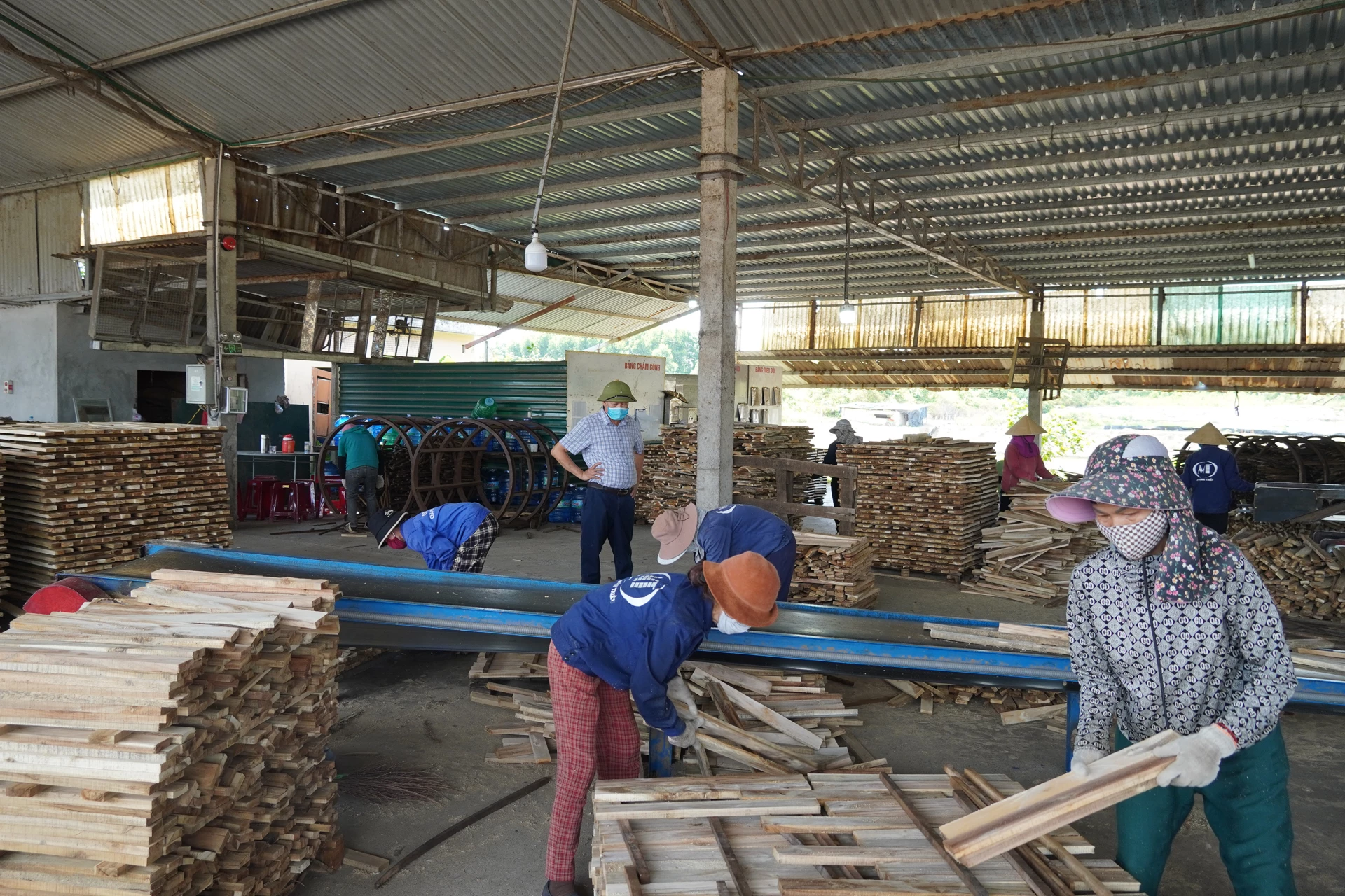 Xưởng chế biến gỗ của Công ty TNHH MTV Mạnh Triều được đầu tư hiện đại, đạt tiêu chuẩn FSC CoC - Ảnh: P.P