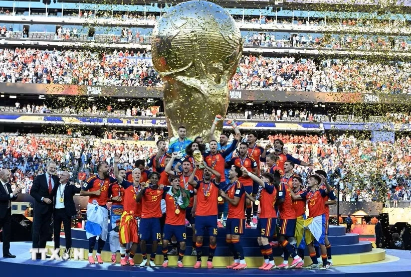 Tây Ban Nha vô địch World Cup 2026 với nhiều kỷ lục chưa từng có. (Ảnh: THX/TTXVN phát)