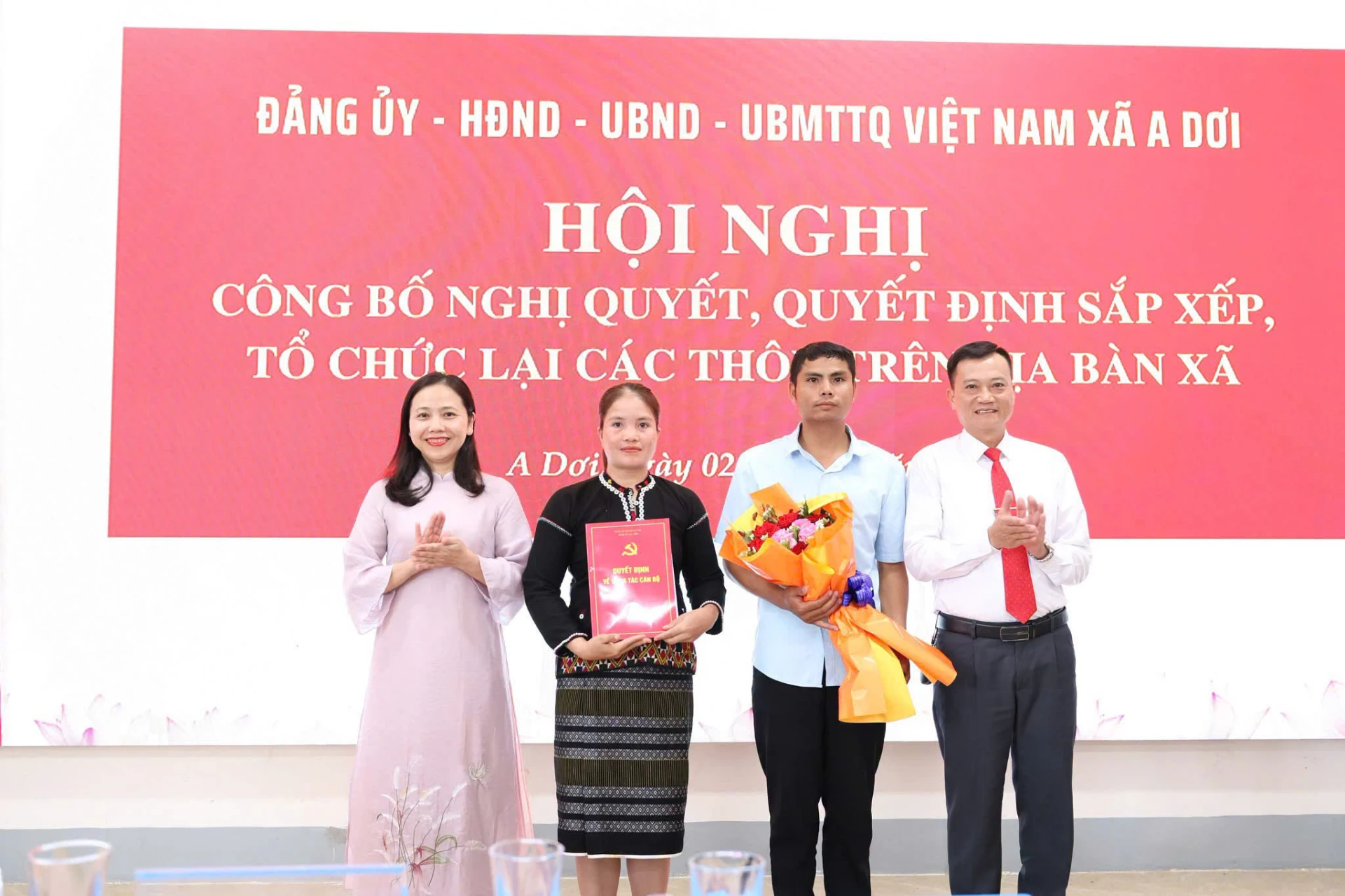 Xã A Dơi tập trung sắp xếp, kiện toàn tổ chức lại các thôn để nâng cao hiệu quả hoạt động - Ảnh: NVCC