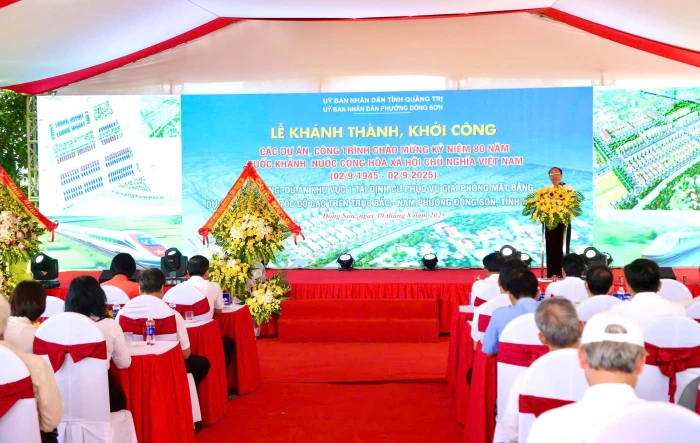 Khởi công Dự án khu vực 1 tái định cư phục vụ GPMB Dự án đường sắt tốc độ cao trên trục Bắc-Nam phường Đồng Sơn